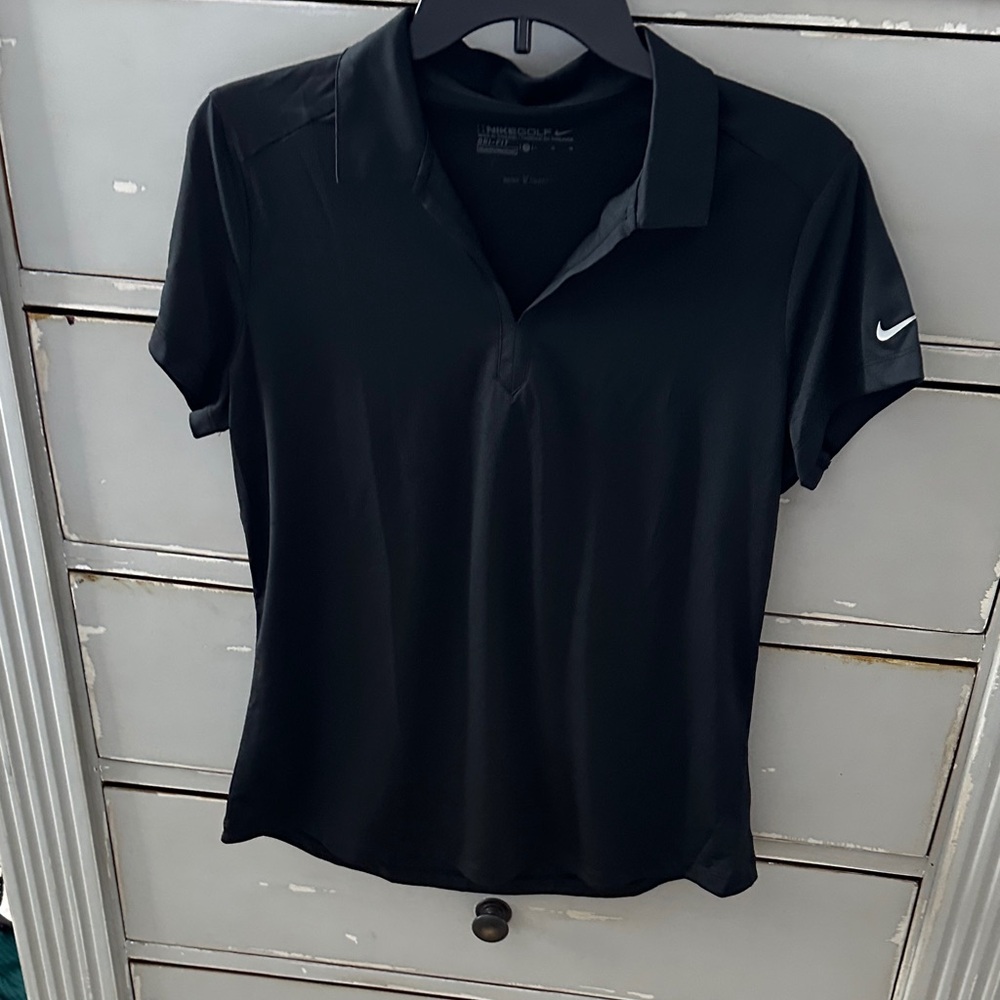 Jim Beam Black Nike golf Women's Black collared Shirt